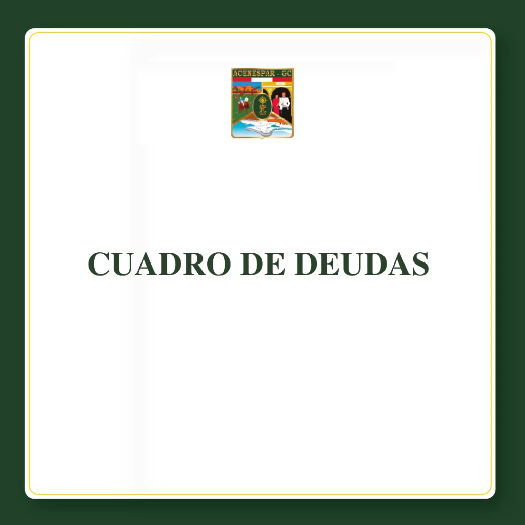 Cuadro de Deudas 2024 - 2025